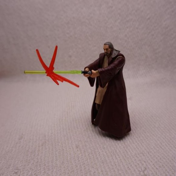Star Wars 2002 Qui-Gon Jinn action figure - Picture 3 of 3